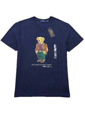 Polo Ralph Lauren Polo Bear Jersey T-Shirt Men’s M Navy Heritage Bear Preppy